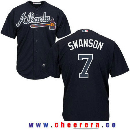 Dansby Swanson Atlanta Braves navy jersey