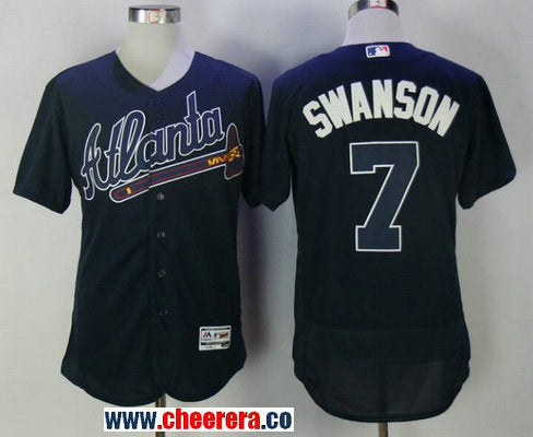 Dansby Swanson Atlanta Braves navy jersey