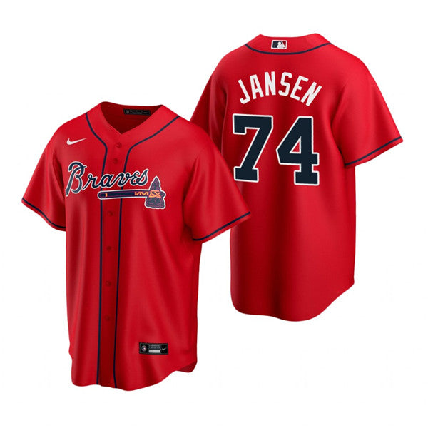 Kenley Jansen Atlanta Braves red jersey