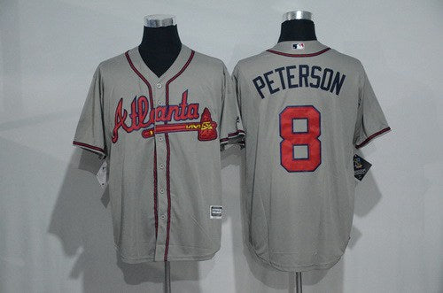 Jace Peterson Atlanta Braves gray Road jersey