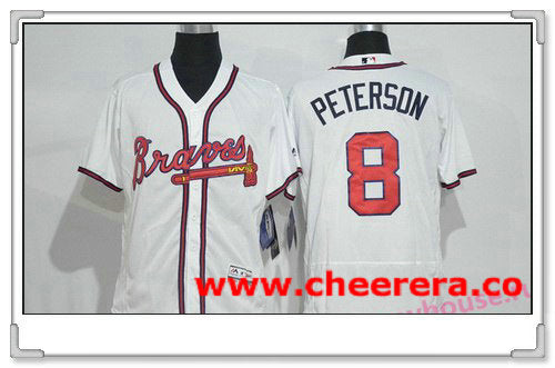 Jace Peterson Atlanta Braves white Home jersey