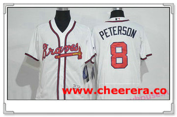 Jace Peterson Atlanta Braves white Home jersey