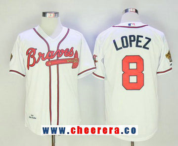 Javy Lopez Atlanta Braves white Throwback jersey