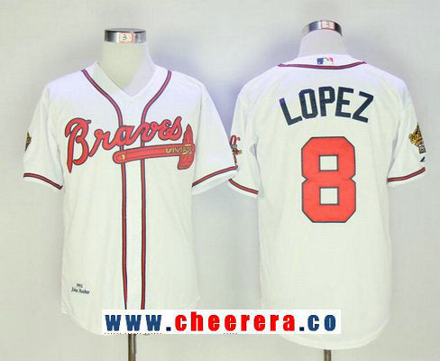 Javy Lopez Atlanta Braves white Throwback jersey