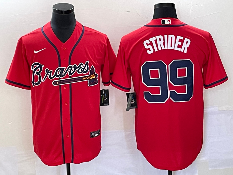 Spencer Strider Atlanta Braves red jersey