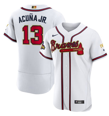 Ronald Acu Atlanta Braves white jersey