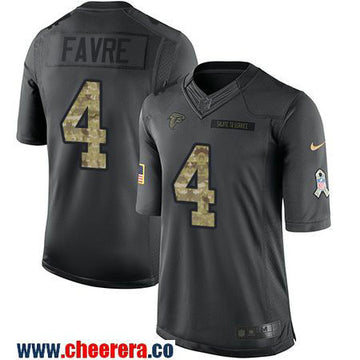 Brett Favre Atlanta Falcons black Salute To Service jersey