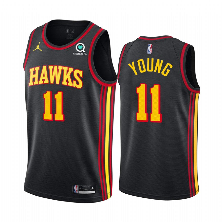 Trae Young Atlanta Hawks black jersey