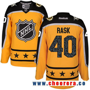 Atlantic Division Tuukka Rask Reebok Boston Bruins yellow All-Star jersey