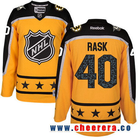 Atlantic Division Tuukka Rask Reebok Boston Bruins yellow All-Star jersey