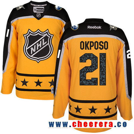 Atlantic Division Kyle Okposo Reebok Buffalo Sabres yellow All-Star jersey