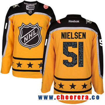 Atlantic Division Frans Nielsen Reebok Detroit Red Wings yellow All-Star jersey