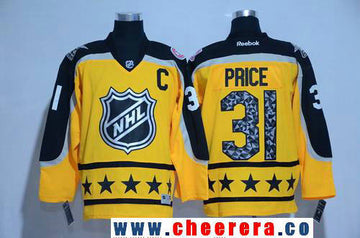 Atlantic Division Carey Price Reebok Montreal Canadiens yellow All-Star jersey