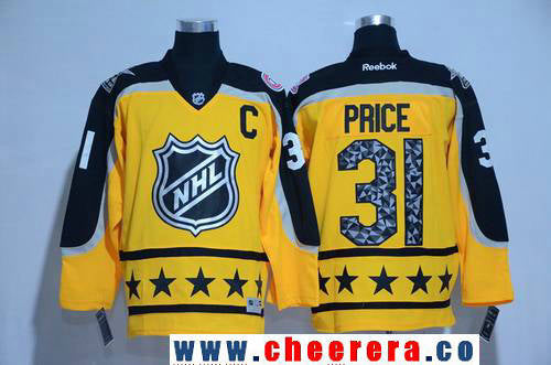 Atlantic Division Carey Price Reebok Montreal Canadiens yellow All-Star jersey