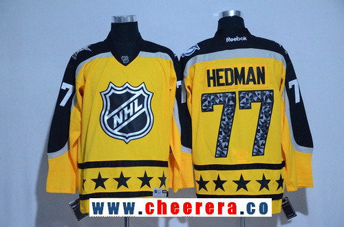 Atlantic Division Victor Hedman Reebok Tampa Bay Lightning yellow All-Star jersey