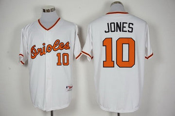 Adam Jones Majestic Baltimore Orioles white jersey