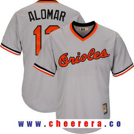 Roberto Alomar Baltimore Orioles gray Cooperstown jersey