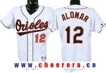 Roberto Alomar Baltimore Orioles white Cooperstown jersey