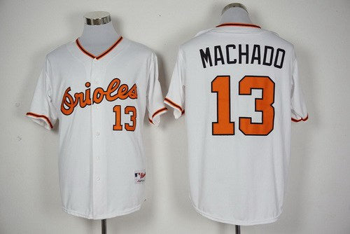 Manny Machado Majestic Baltimore Orioles white jersey