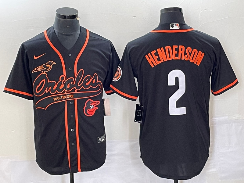 Gunnar Henderson Baltimore Orioles black jersey