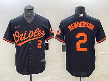 Gunnar Henderson Number Baltimore Orioles black jersey