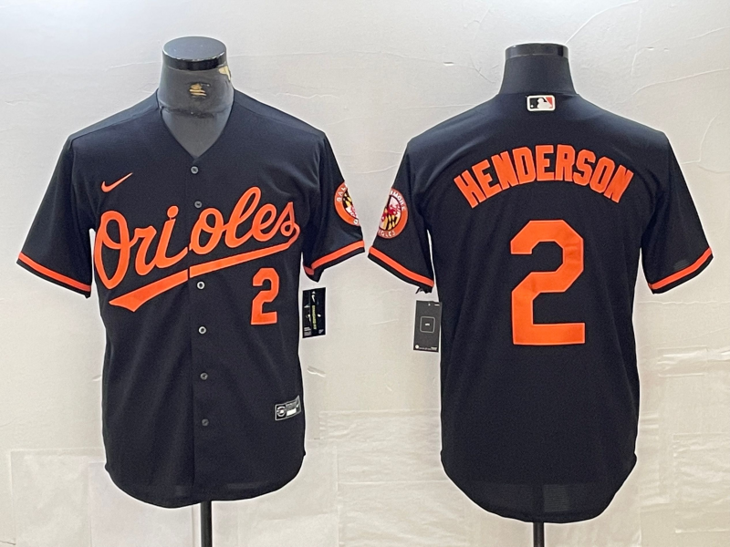 Gunnar Henderson Number Baltimore Orioles black jersey