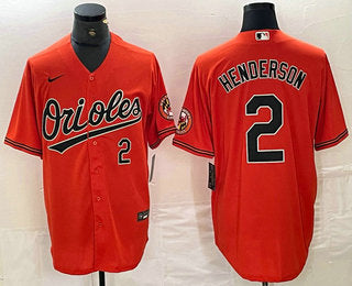 Gunnar Henderson Number Baltimore Orioles orange jersey