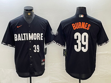 Corbin Burnes Number Baltimore Orioles black City Connect jersey