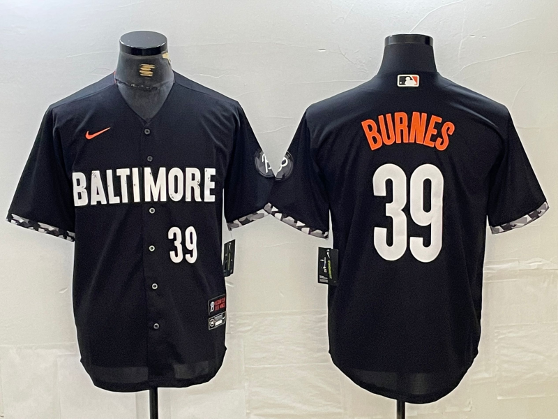 Corbin Burnes Number Baltimore Orioles black City Connect jersey