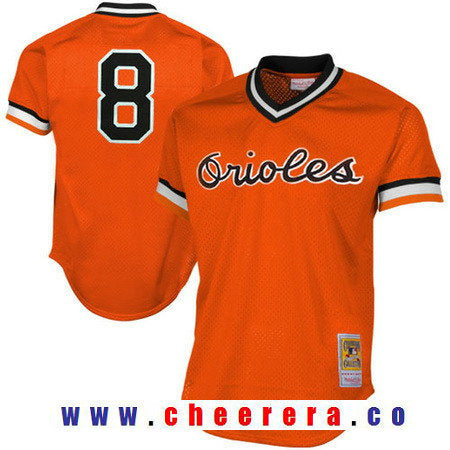 Cal Ripken Jr Baltimore Orioles orange Throwback jersey