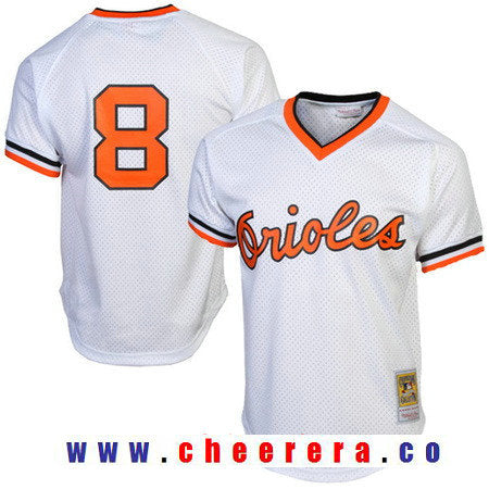 Cal Ripken Jr Baltimore Orioles white Throwback jersey