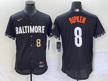Cal Ripken Jr Number Baltimore Orioles black City Connect jersey