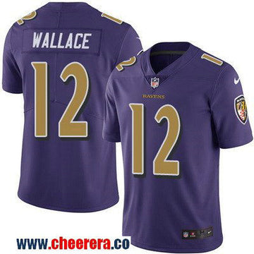 Mike Wallace Baltimore Ravens purple Color Rush jersey
