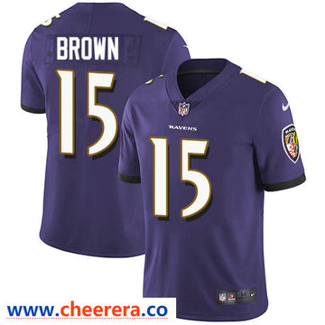 Marquise Brown Baltimore Ravens purple Limited jersey