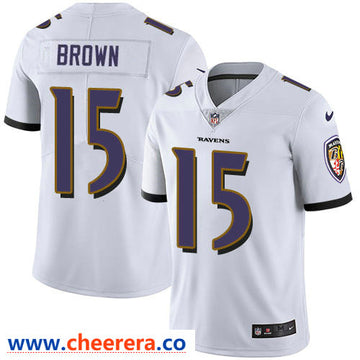 Marquise Brown Baltimore Ravens white Limited jersey
