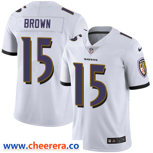 Marquise Brown Baltimore Ravens white Limited jersey