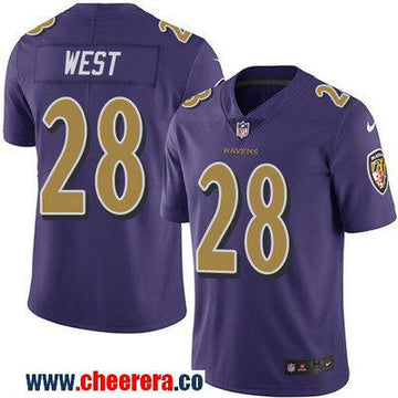 Terrance West Baltimore Ravens purple Color Rush jersey