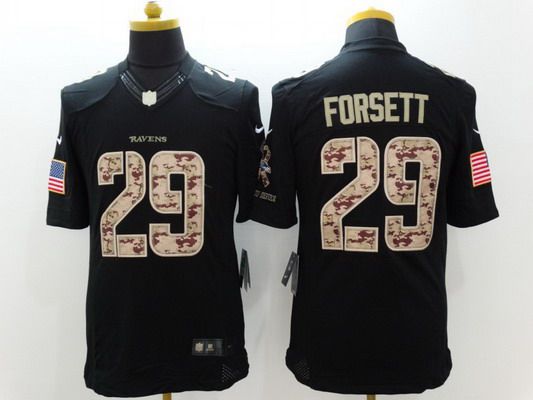 Justin Forsett Baltimore Ravens black Salute To Service jersey