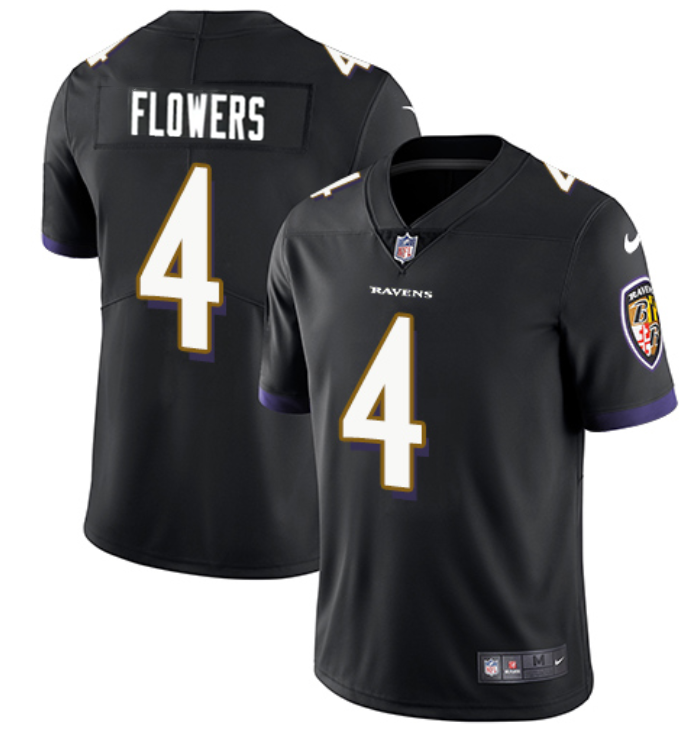 Zay Flowers Baltimore Ravens black Vapor jersey