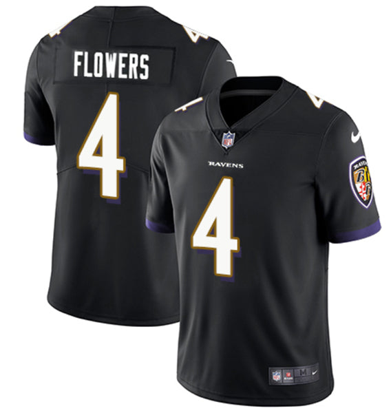 Zay Flowers Baltimore Ravens black Vapor jersey