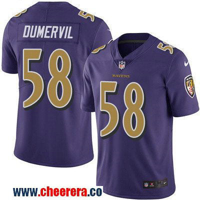 Elvis Dumervil Baltimore Ravens purple Color Rush jersey