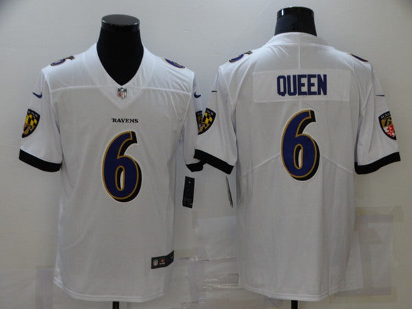 Patrick Queen Baltimore Ravens white Vapor jersey