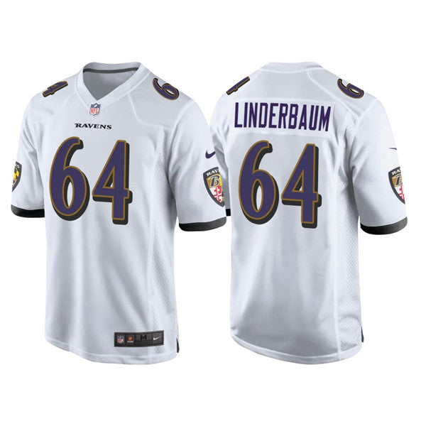 Tyler Linderbaum Baltimore Ravens white Game jersey