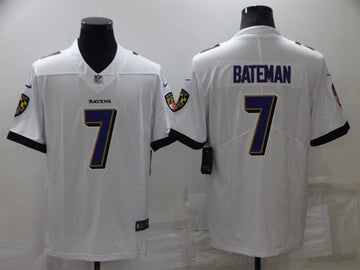 Rashod Bateman Baltimore Ravens white Vapor jersey