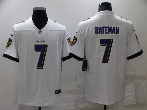 Rashod Bateman Baltimore Ravens white Vapor jersey