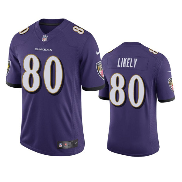 Isaiah Likely Baltimore Ravens purple Vapor jersey