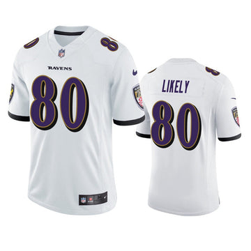 Isaiah Likely Baltimore Ravens white Vapor jersey
