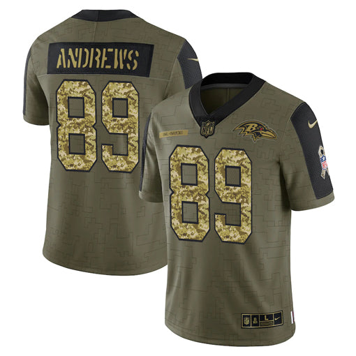 Mark Andrews Baltimore Ravens olive Salute To Service jersey