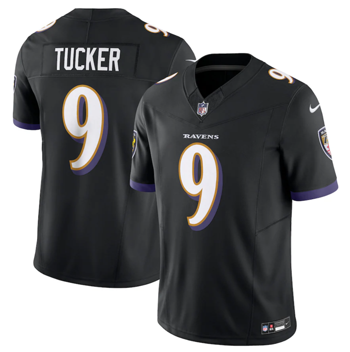 Justin Tucker Baltimore Ravens black Vapor jersey