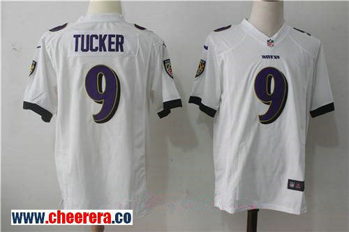 Justin Tucker Baltimore Ravens white Game jersey